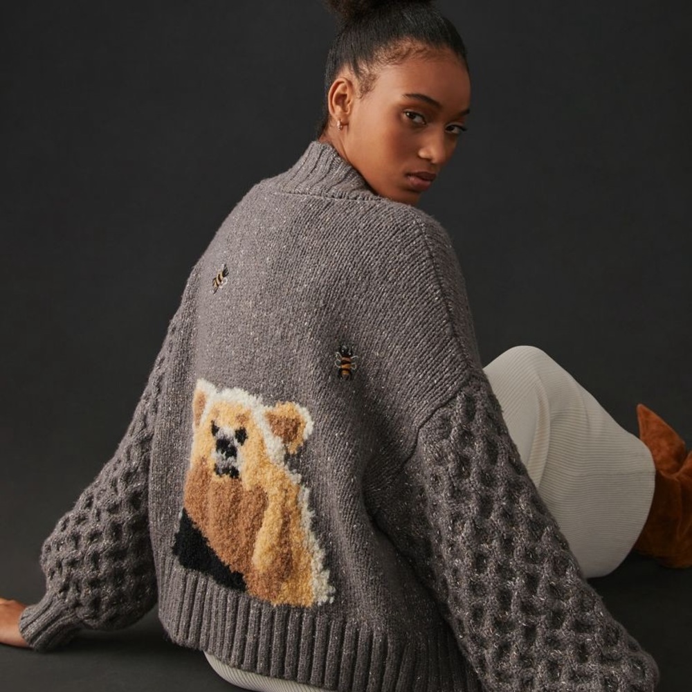 Anthropologie Pilcro Bear Cardigan
